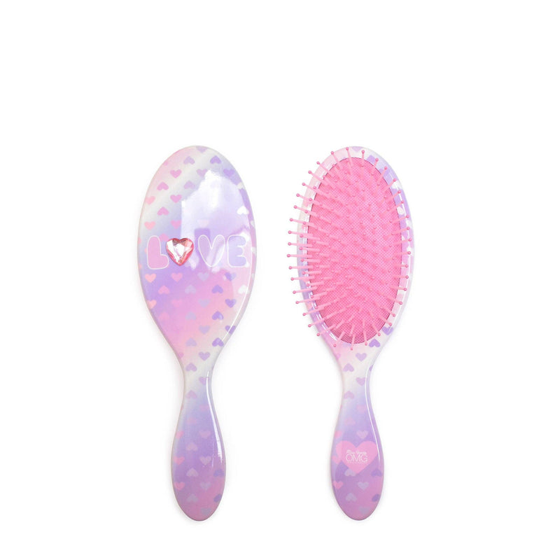 'Love' Heart-Printed Hairbrush