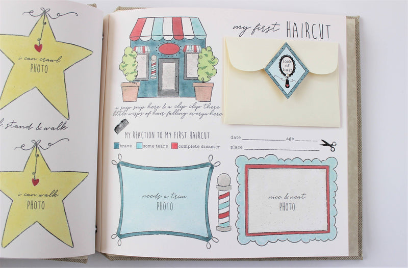 Elephant Lime Baby Memory Book