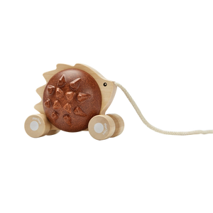 Plan Toys - Pull Along Hedgehog - Brown