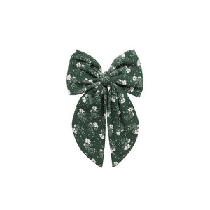Oversized Bow - Green Ditsy