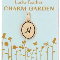 Charm Garden - Scalloped Initial Charm - Gold