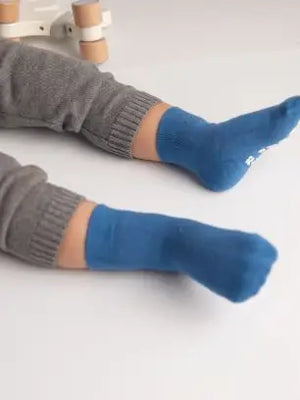 Colby - Non-Slip Baby Socks in Light Blue, Cobalt & Navy