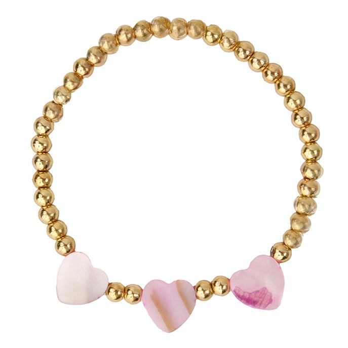 Triple Heart Bracelet - Pink