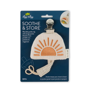 Soothe & Store Pacifier Clip - Sun