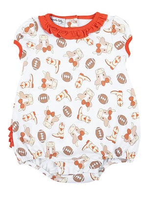 Hook 'Em Printed Girl Ruffle Bubble