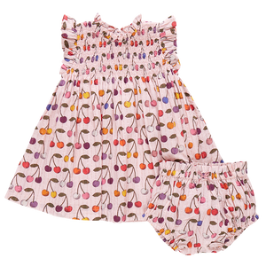 Baby Girls Stevie Dress Set - Cloud Pink Cherry