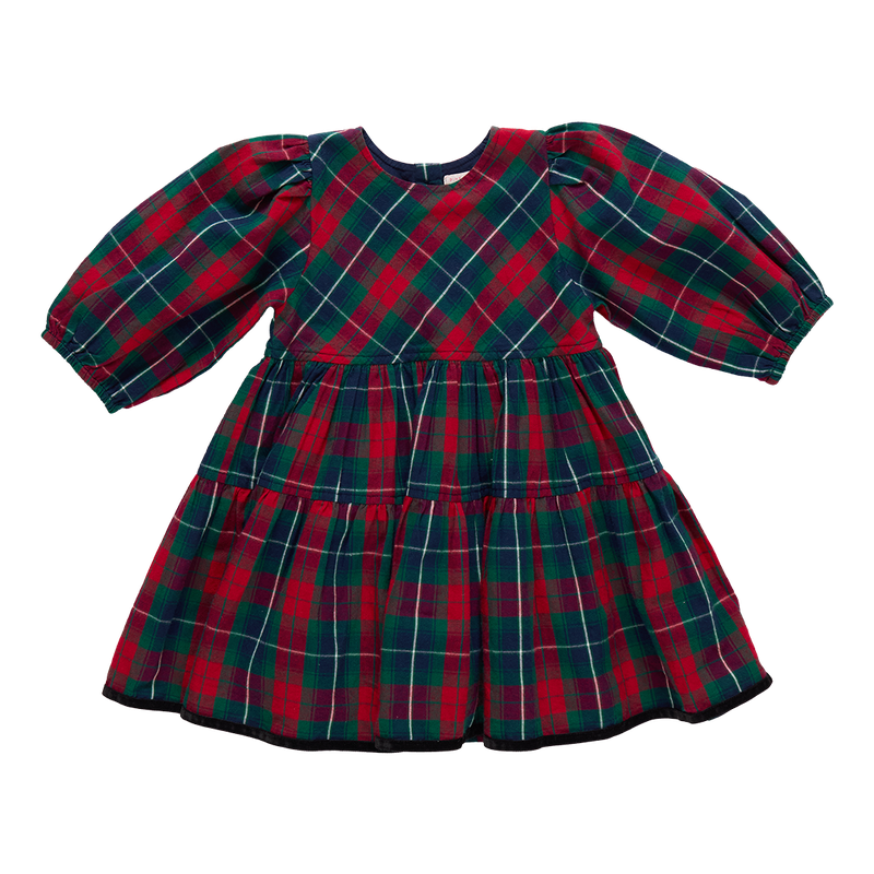 Maribelle Dress - Red Tartan Bright Beginnings Boutique Maribelle Dress - Red Tartan Bright Beginnings Boutique