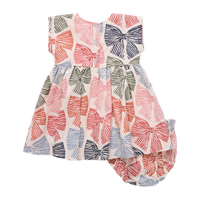 Baby Girls Adaline Dress Set - Multi Striped Bows