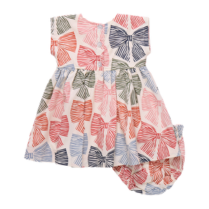 Baby Girls Adaline Dress Set - Multi Striped Bows