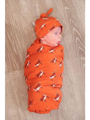 Longhorn Bamboo Swaddle Blanket