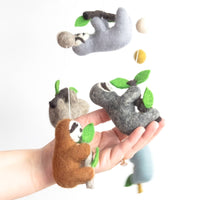 Sloths - Felt Baby Mobile