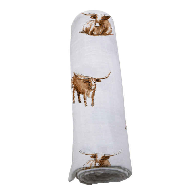 Longhorn Swaddle - Muslin Blanket