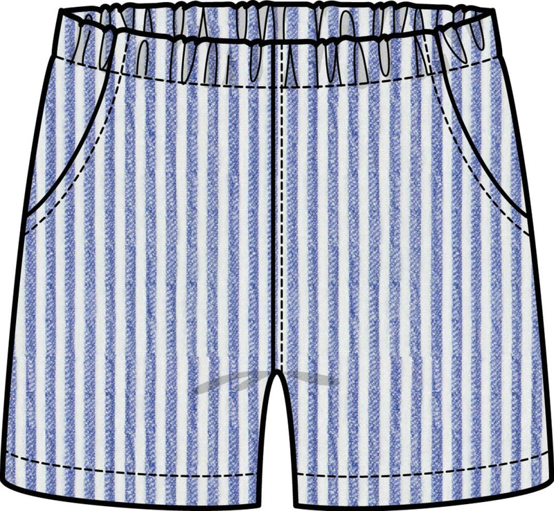 Golf Top & Blue Stripe Shorts