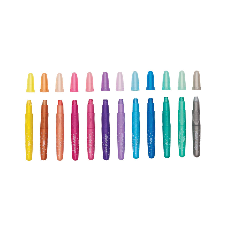 Rainbow Sparkle - Watercolor Gel Crayons (Set of 12)