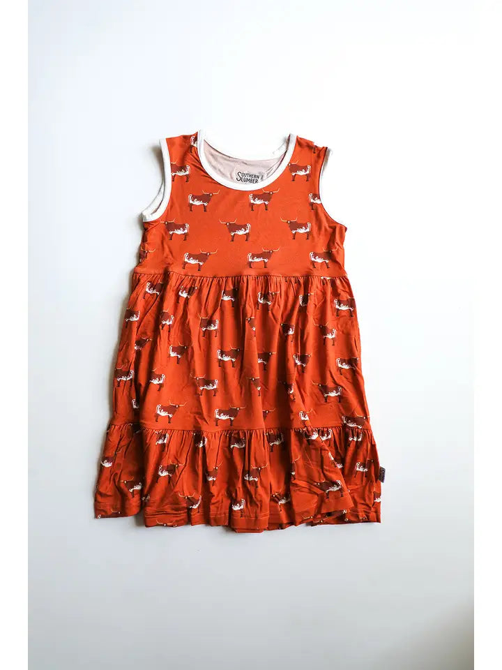 Longhorn Bamboo Tiered Twirl Dress