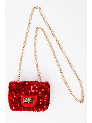 Sequin Purse - Red