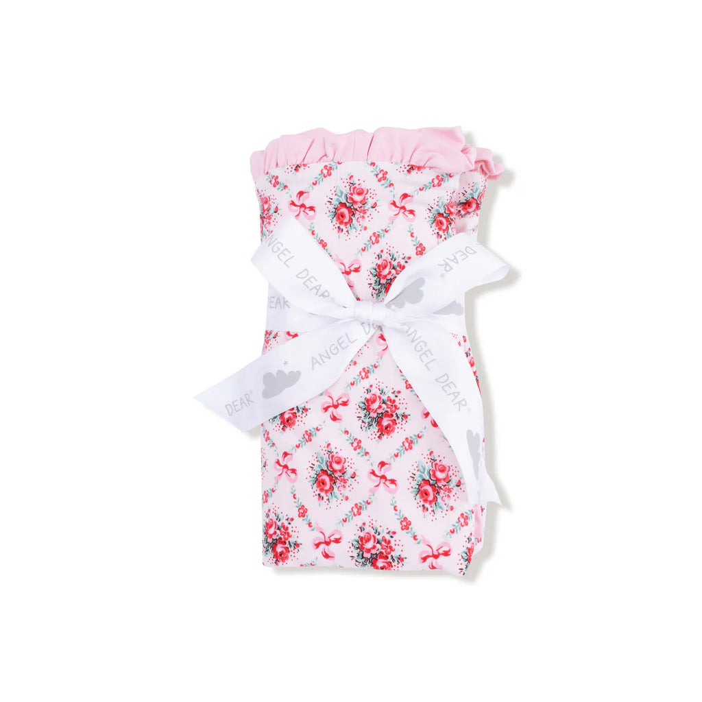 Rose Bow Lattice - Ruffle Blanket