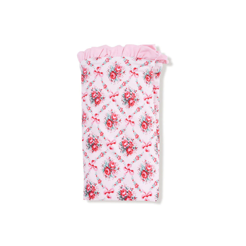 Rose Bow Lattice - Ruffle Blanket