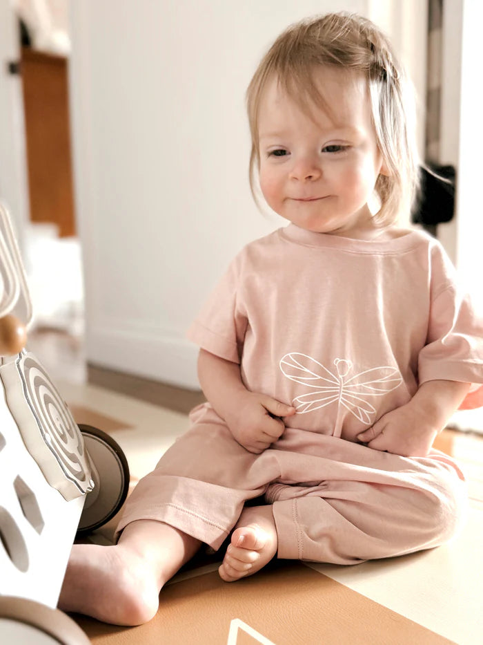 Cotton Shortie DIAPER-ZiP® Romper - Firefly