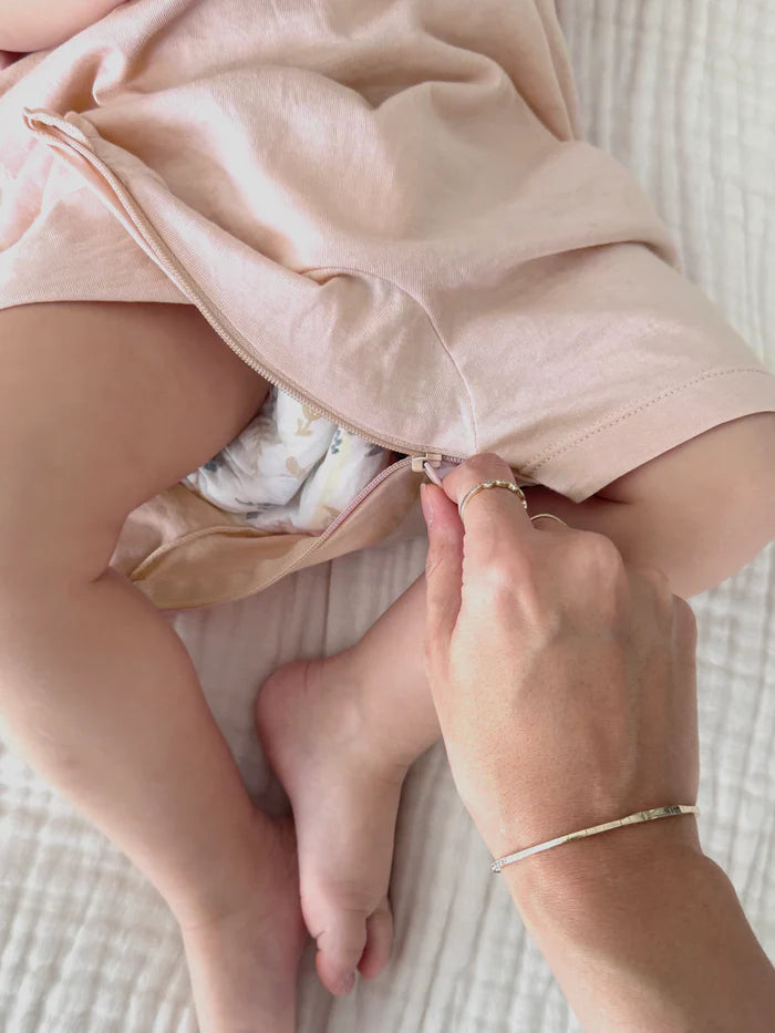Cotton Shortie DIAPER-ZiP® Romper - Firefly