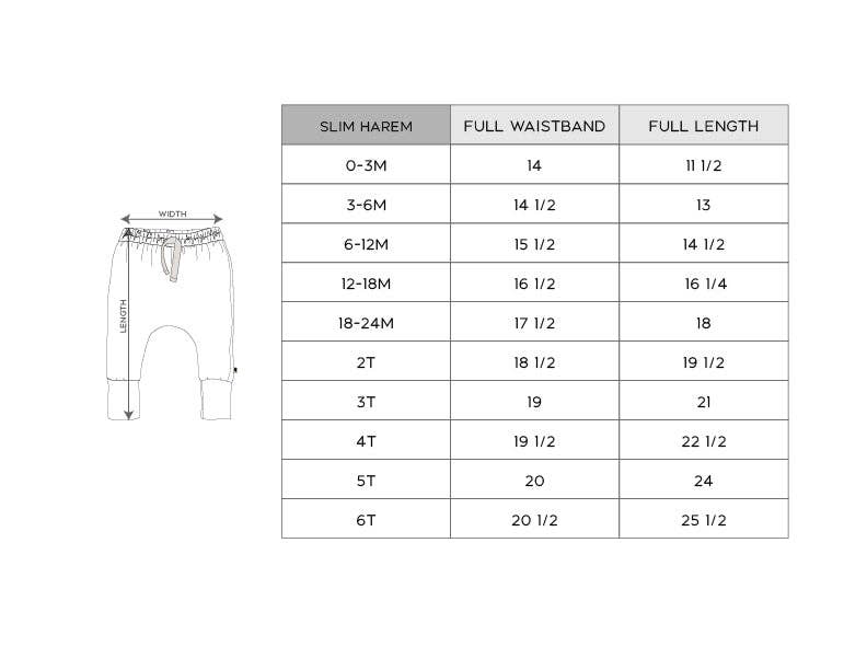 Baby Slim Harems - Toffee / NB