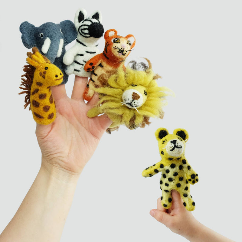 Felt Finger Puppets  - Jungle Jamboree Set of 4