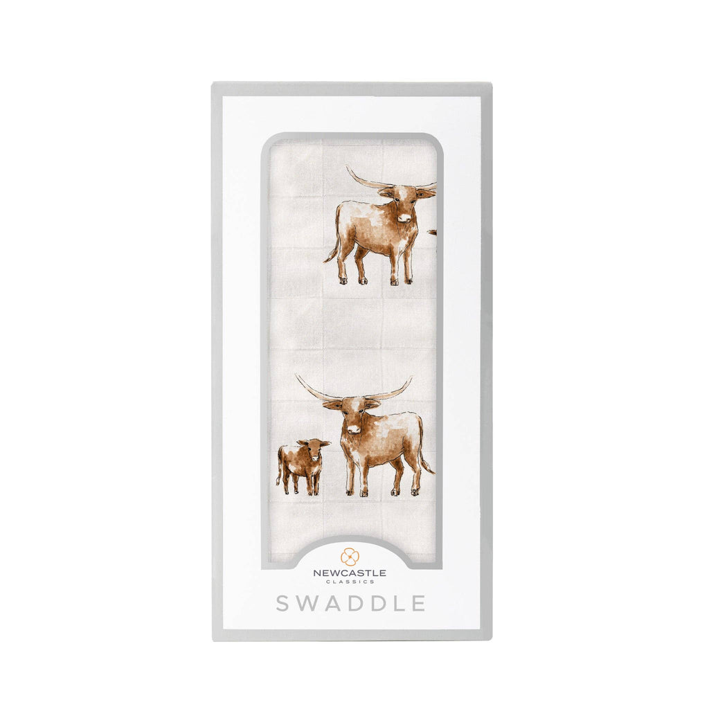 Longhorn Swaddle - Muslin Blanket