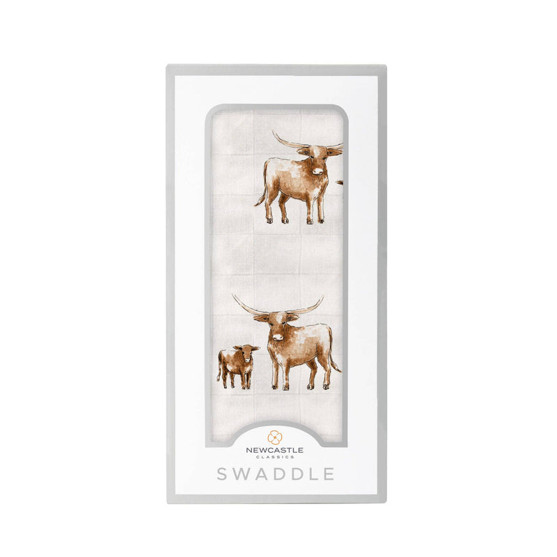 Longhorn Swaddle - Muslin Blanket