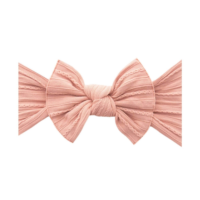 Cable Knit Knot Baby Bling - Rose Gold
