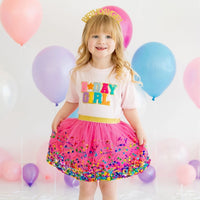 Raspberry Confetti Tutu Skirt