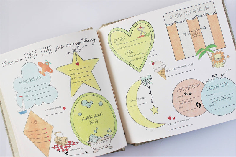 Elephant Lime Baby Memory Book