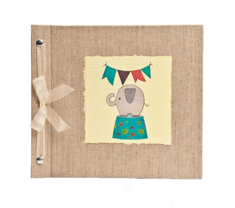 Elephant Lime Baby Memory Book