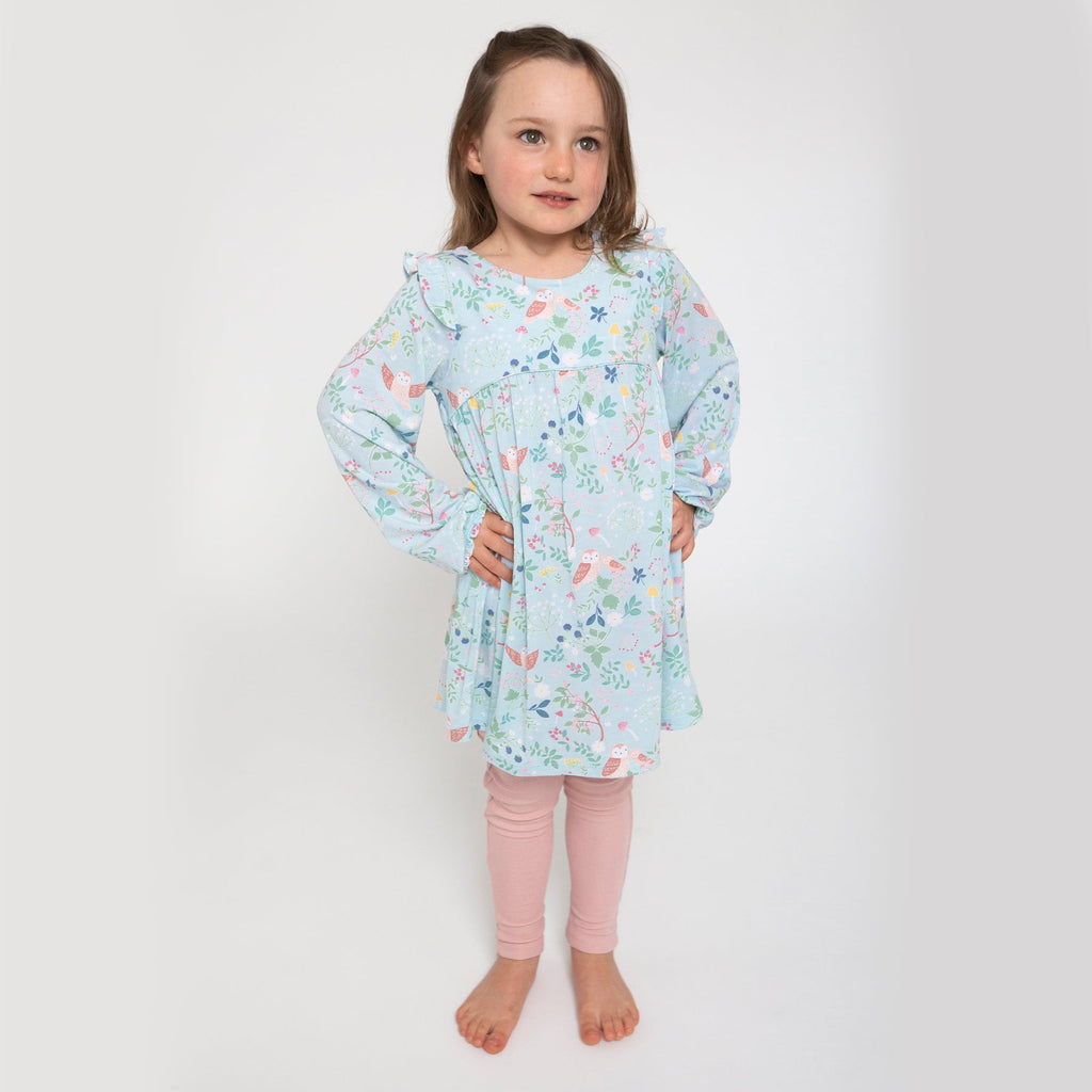 Pretty Owls Dress & Leggings Set