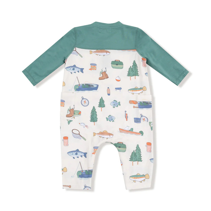 Fishing Things LS Henley Romper
