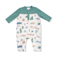 Fishing Things LS Henley Romper