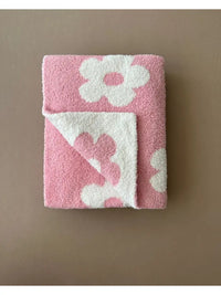 Daisy Fuzzy Blanket - Pink