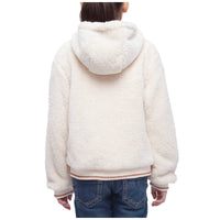Girls' Teddy Fleece Hooded Sherpa Jacket - Beige