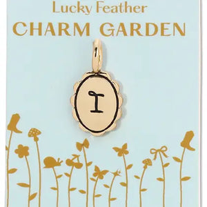 Charm Garden - Scalloped Initial Charm - Gold