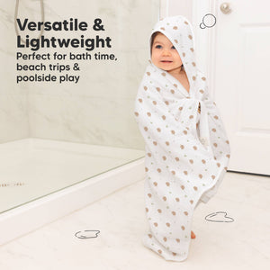 KeaBabies Lyra Muslin Hooded Towel - Bruce