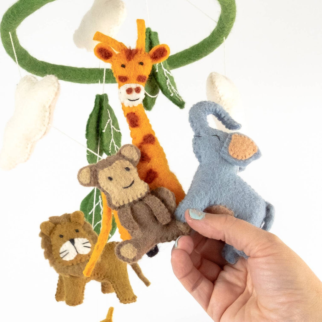 Jungle Animal - Felt Baby Mobile