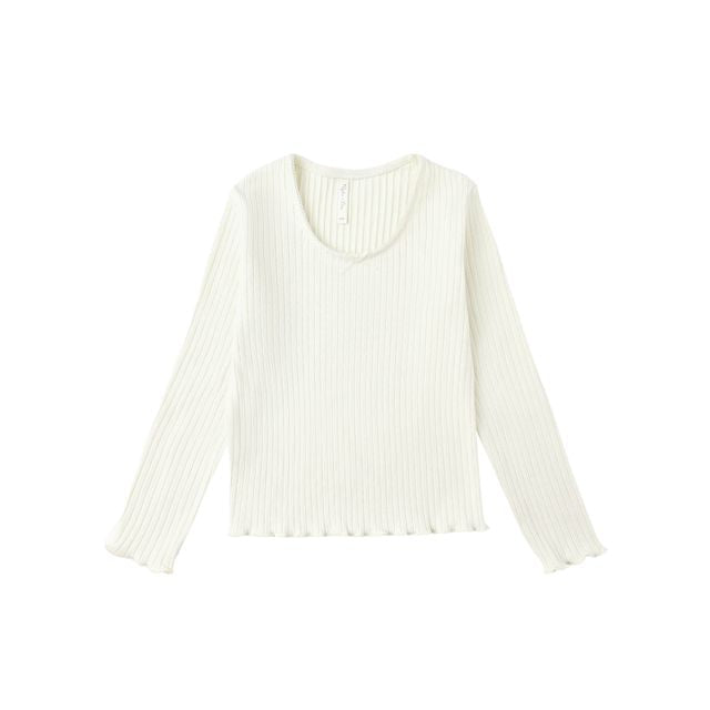 Ribbed Long Sleeve - Ivory
