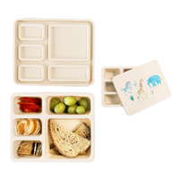 Silicone Bento Box - Safari Warm Cream
