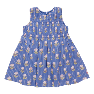 Girls Waverly Dress - Periwinkle Bud