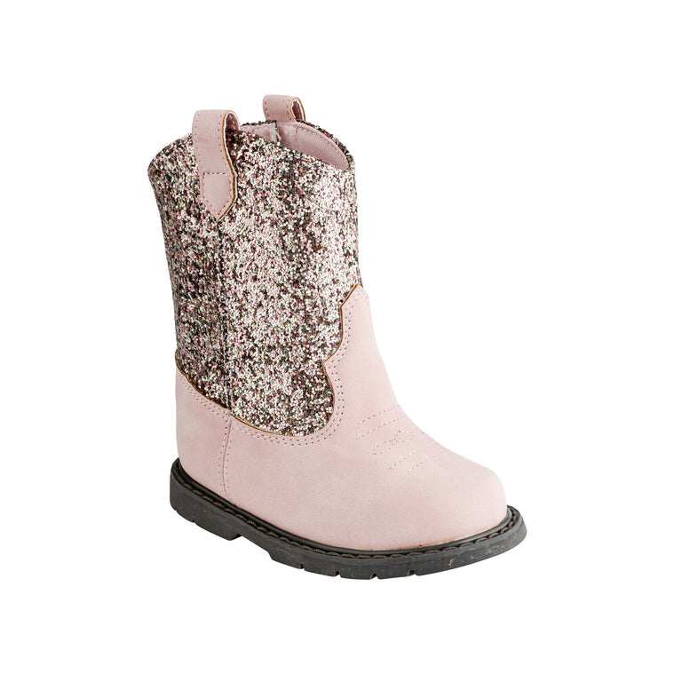 Pink Western Glitter Boot Walking Stage