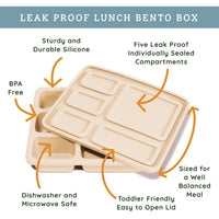 Silicone Bento Box - Safari Warm Cream