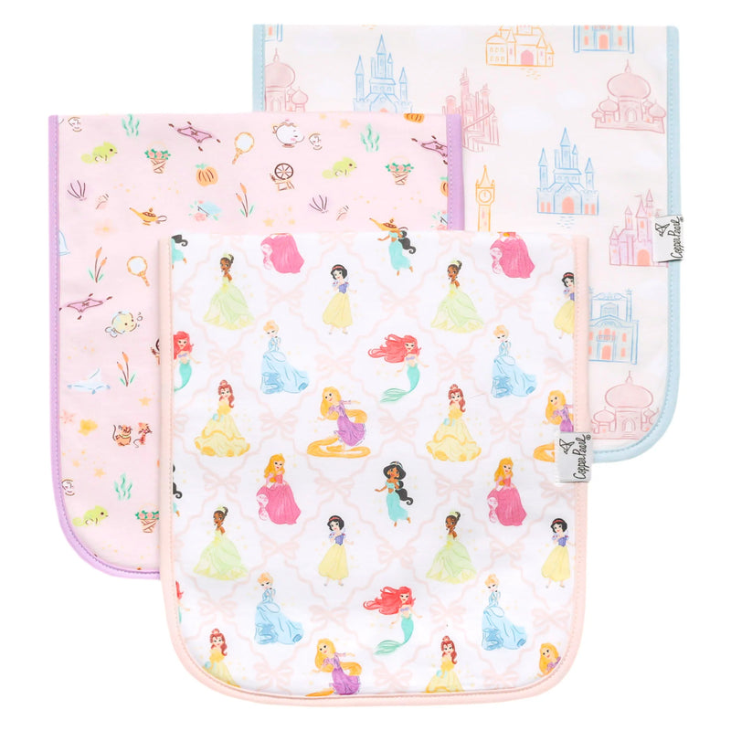 Disney Princess - 3 Pack Premium Burp Cloth Set