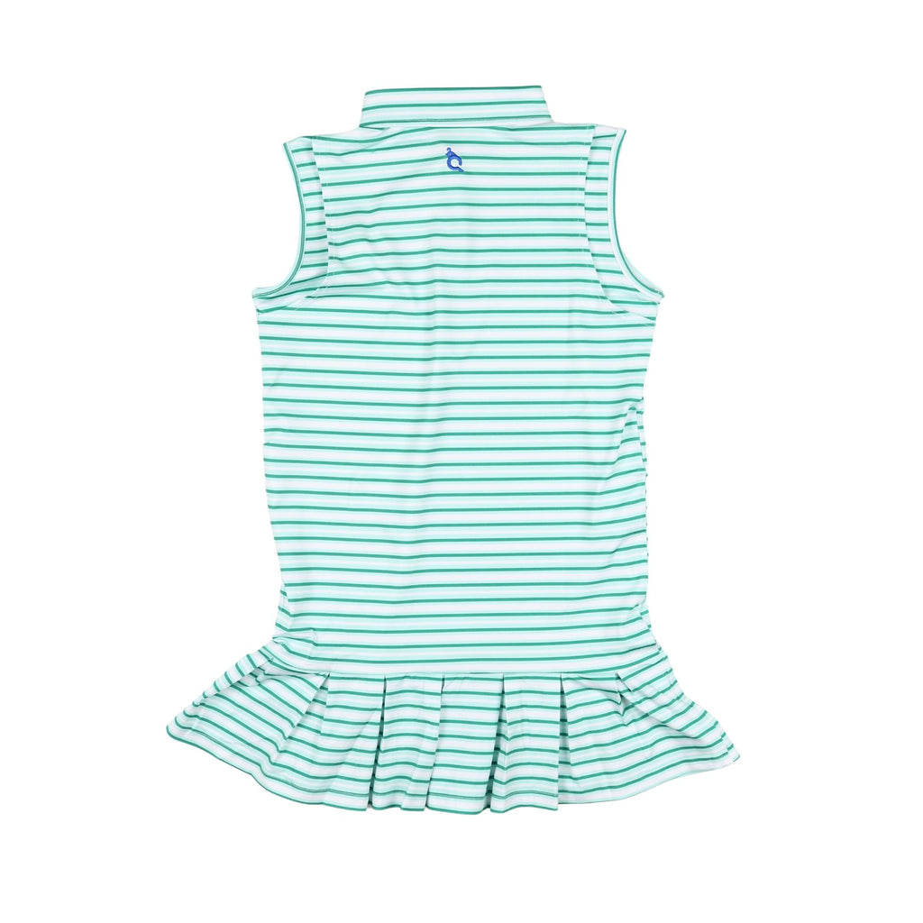 Polo Sleeveless Dress - Emerald Stripe