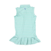 Polo Sleeveless Dress - Emerald Stripe