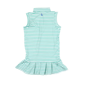 Polo Sleeveless Dress - Emerald Stripe