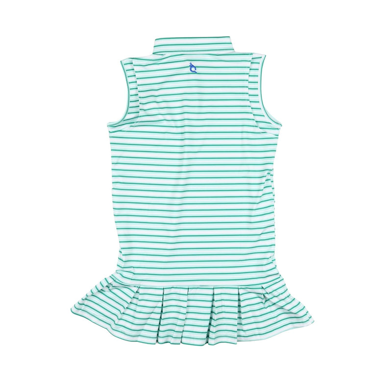 Polo Sleeveless Dress - Emerald Stripe